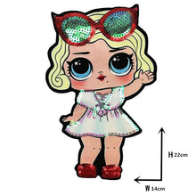 Load image into Gallery viewer, Cartoon patches Women Fashion LoL doll Girls Lovely  Fashion boy doll embroidery patch DIY Garment Decoration Sequins Cloth