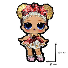 Load image into Gallery viewer, Cartoon patches Women Fashion LoL doll Girls Lovely  Fashion boy doll embroidery patch DIY Garment Decoration Sequins Cloth