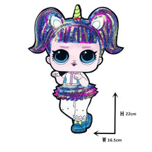 Load image into Gallery viewer, Cartoon patches Women Fashion LoL doll Girls Lovely  Fashion boy doll embroidery patch DIY Garment Decoration Sequins Cloth