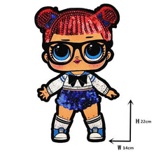 Load image into Gallery viewer, Cartoon patches Women Fashion LoL doll Girls Lovely  Fashion boy doll embroidery patch DIY Garment Decoration Sequins Cloth