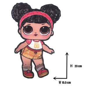 Cartoon patches Women Fashion LoL doll Girls Lovely  Fashion boy doll embroidery patch DIY Garment Decoration Sequins Cloth