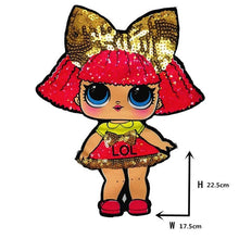 Load image into Gallery viewer, Cartoon patches Women Fashion LoL doll Girls Lovely  Fashion boy doll embroidery patch DIY Garment Decoration Sequins Cloth