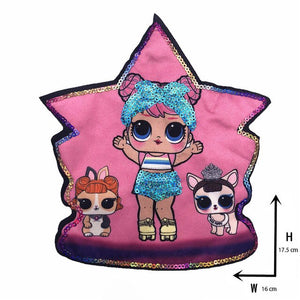 Cartoon patches Women Fashion LoL doll Girls Lovely  Fashion boy doll embroidery patch DIY Garment Decoration Sequins Cloth