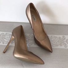 Load image into Gallery viewer, Wruchee  high heels shoes woman leopard patent pointed toe  women's shoes  12cm thin heels