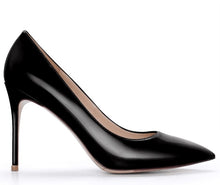 Load image into Gallery viewer, Wruchee  high heels shoes woman leopard patent pointed toe  women's shoes  12cm thin heels