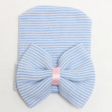 Load image into Gallery viewer, Emmababy Newborn Baby Girls Striped Headband Headwear Toddler Soft Beanie Hat with Bow