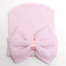 Load image into Gallery viewer, Emmababy Newborn Baby Girls Striped Headband Headwear Toddler Soft Beanie Hat with Bow