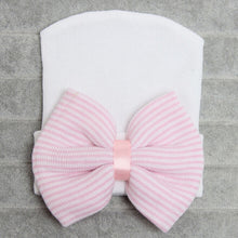 Load image into Gallery viewer, Emmababy Newborn Baby Girls Striped Headband Headwear Toddler Soft Beanie Hat with Bow