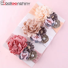 Load image into Gallery viewer, BalleenShiny Flower Princess Headband Baby Girls Super Soft Cute Pearl Turban Headwear Child Kids Fashion Hair Accessories Gift