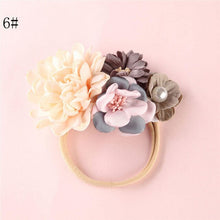 Load image into Gallery viewer, BalleenShiny Flower Princess Headband Baby Girls Super Soft Cute Pearl Turban Headwear Child Kids Fashion Hair Accessories Gift