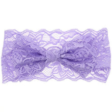 Load image into Gallery viewer, Withe Lace Crystal Bow Flower Baby Headbands for girl Elastic Baby Accessories Kids headwear Newborn hairbands photography prop