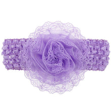 Load image into Gallery viewer, Withe Lace Crystal Bow Flower Baby Headbands for girl Elastic Baby Accessories Kids headwear Newborn hairbands photography prop