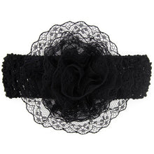 Load image into Gallery viewer, Withe Lace Crystal Bow Flower Baby Headbands for girl Elastic Baby Accessories Kids headwear Newborn hairbands photography prop