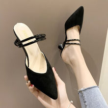 Load image into Gallery viewer, Women Fashion Comfortable Slip on High Heel Shoes Lady Casual Flock Summer Slip on High Heel Pumps Vrouwen Hoge Hakken E871