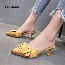 Load image into Gallery viewer, Women Fashion Comfortable Slip on High Heel Shoes Lady Casual Flock Summer Slip on High Heel Pumps Vrouwen Hoge Hakken E871