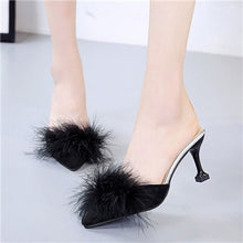 Load image into Gallery viewer, Women Fashion Comfortable Slip on High Heel Shoes Lady Casual Flock Summer Slip on High Heel Pumps Vrouwen Hoge Hakken E871