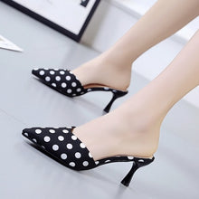 Load image into Gallery viewer, Women Fashion Comfortable Slip on High Heel Shoes Lady Casual Flock Summer Slip on High Heel Pumps Vrouwen Hoge Hakken E871