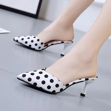 Load image into Gallery viewer, Women Fashion Comfortable Slip on High Heel Shoes Lady Casual Flock Summer Slip on High Heel Pumps Vrouwen Hoge Hakken E871