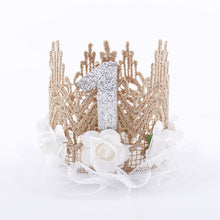 Load image into Gallery viewer, Newborn Infant Baby Girls Birthday Tiaras Flower Lace Princess Headband Cute Girls Birthday Gifts