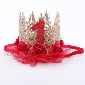 Newborn Infant Baby Girls Birthday Tiaras Flower Lace Princess Headband Cute Girls Birthday Gifts