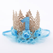 Load image into Gallery viewer, Newborn Infant Baby Girls Birthday Tiaras Flower Lace Princess Headband Cute Girls Birthday Gifts