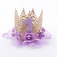 Load image into Gallery viewer, Newborn Infant Baby Girls Birthday Tiaras Flower Lace Princess Headband Cute Girls Birthday Gifts