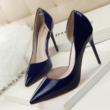 Load image into Gallery viewer, New 2019 Women pumps Elegant pointed toe patent leather office lady Shoes Spring Summer High heels Wedding Bridal Shoes