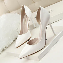 Load image into Gallery viewer, New 2019 Women pumps Elegant pointed toe patent leather office lady Shoes Spring Summer High heels Wedding Bridal Shoes