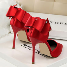 Load image into Gallery viewer, [stamped.io]2019 Bow Women Shoes Pointed Toe Pumps Dress Shoes High Heels Boat Shoes Wedding Shoes tenis feminino Side with Plus size 34-43