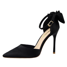 Load image into Gallery viewer, [stamped.io]2019 Bow Women Shoes Pointed Toe Pumps Dress Shoes High Heels Boat Shoes Wedding Shoes tenis feminino Side with Plus size 34-43