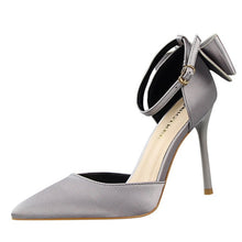 Load image into Gallery viewer, [stamped.io]2019 Bow Women Shoes Pointed Toe Pumps Dress Shoes High Heels Boat Shoes Wedding Shoes tenis feminino Side with Plus size 34-43