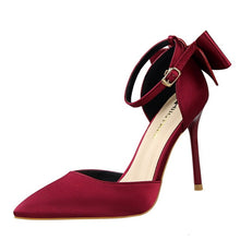 Load image into Gallery viewer, [stamped.io]2019 Bow Women Shoes Pointed Toe Pumps Dress Shoes High Heels Boat Shoes Wedding Shoes tenis feminino Side with Plus size 34-43