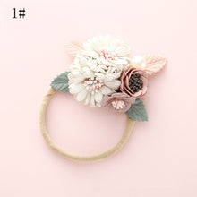 Load image into Gallery viewer, Warmom Baby Girls Fashion Cute Headband Hair Accessories Newborn Infant Princess Flowers Floral Hair Band Kids Elastic Headwrap