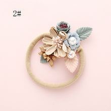 Load image into Gallery viewer, Warmom Baby Girls Fashion Cute Headband Hair Accessories Newborn Infant Princess Flowers Floral Hair Band Kids Elastic Headwrap