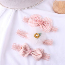 Load image into Gallery viewer, Warmom 3PCS Baby Girls Crown Flower Headband Headwear Set Infant Newborn Princess Elastic Bowknot Lace Hair Accessories Hairband