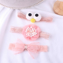 Load image into Gallery viewer, Warmom 3PCS Baby Girls Crown Flower Headband Headwear Set Infant Newborn Princess Elastic Bowknot Lace Hair Accessories Hairband
