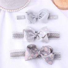 Load image into Gallery viewer, Warmom 3PCS Baby Girls Crown Flower Headband Headwear Set Infant Newborn Princess Elastic Bowknot Lace Hair Accessories Hairband