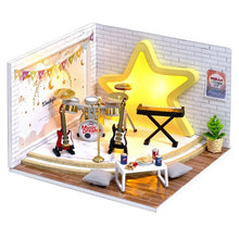 Load image into Gallery viewer, Doll House Furniture Diy Miniature 3D Wooden Miniaturas Dollhouse Toys for Children Birthday Gifts Casa Kitten Diary H013