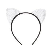 Load image into Gallery viewer, Yundfly New Glitter Can Flip Sequins Cat Ear Girl Hair Band Kids Baby Cute Cat Ear Hair Bands Halloween Headdress Gifts