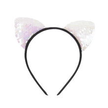 Load image into Gallery viewer, Yundfly New Glitter Can Flip Sequins Cat Ear Girl Hair Band Kids Baby Cute Cat Ear Hair Bands Halloween Headdress Gifts