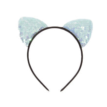 Load image into Gallery viewer, Yundfly New Glitter Can Flip Sequins Cat Ear Girl Hair Band Kids Baby Cute Cat Ear Hair Bands Halloween Headdress Gifts