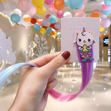 Load image into Gallery viewer, Cute Girls Hairpin Child cartoon unique wig hairpin unicorn hairpin female cute girl baby side clip bangs clip hair accessories