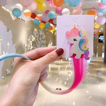 Load image into Gallery viewer, Cute Girls Hairpin Child cartoon unique wig hairpin unicorn hairpin female cute girl baby side clip bangs clip hair accessories
