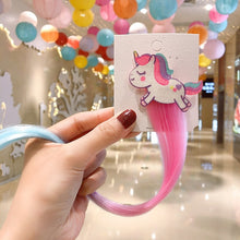 Load image into Gallery viewer, Cute Girls Hairpin Child cartoon unique wig hairpin unicorn hairpin female cute girl baby side clip bangs clip hair accessories