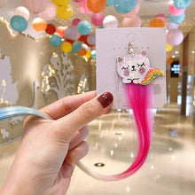 Load image into Gallery viewer, Cute Girls Hairpin Child cartoon unique wig hairpin unicorn hairpin female cute girl baby side clip bangs clip hair accessories