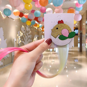 Cute Girls Hairpin Child cartoon unique wig hairpin unicorn hairpin female cute girl baby side clip bangs clip hair accessories