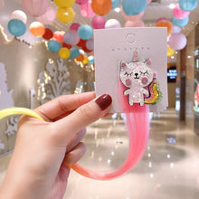 Load image into Gallery viewer, Cute Girls Hairpin Child cartoon unique wig hairpin unicorn hairpin female cute girl baby side clip bangs clip hair accessories
