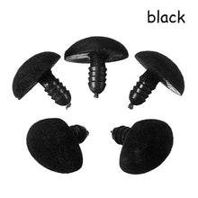 Load image into Gallery viewer, SIRENXI 12*14mm Plastic Triangle Noses Velvet Noses Buttons Eyes DIY for Bear Toy DIY Safety Nose Accessories for Dolls Toys