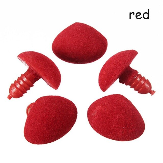 SIRENXI 12*14mm Plastic Triangle Noses Velvet Noses Buttons Eyes DIY for Bear Toy DIY Safety Nose Accessories for Dolls Toys