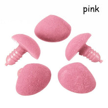 Load image into Gallery viewer, SIRENXI 12*14mm Plastic Triangle Noses Velvet Noses Buttons Eyes DIY for Bear Toy DIY Safety Nose Accessories for Dolls Toys